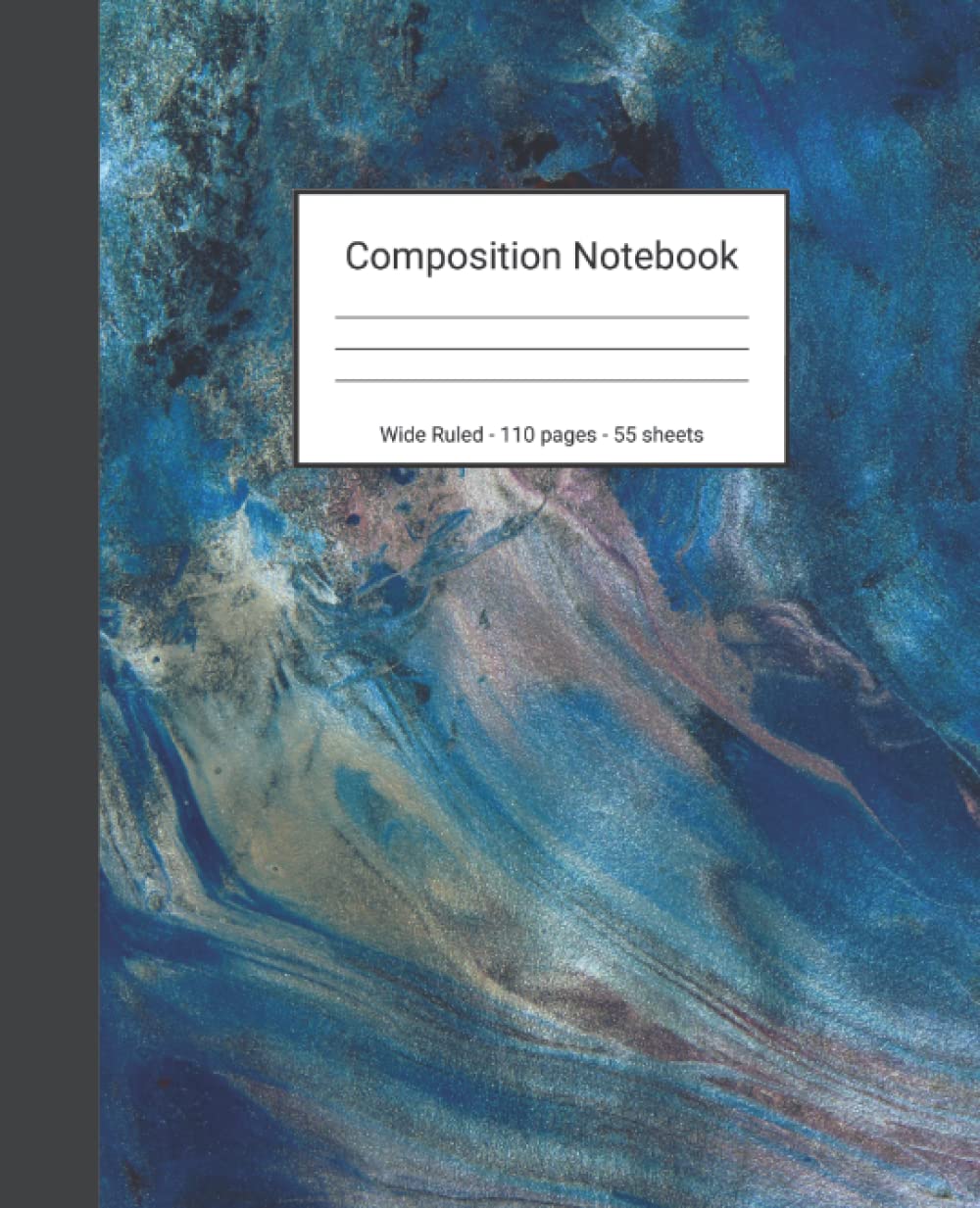 Composition Notebook: Wide Ruled Paper Notebook Journal - Blue And Gray Abstract Painting - Blank Wide Lined Workbook baixar livro de graça