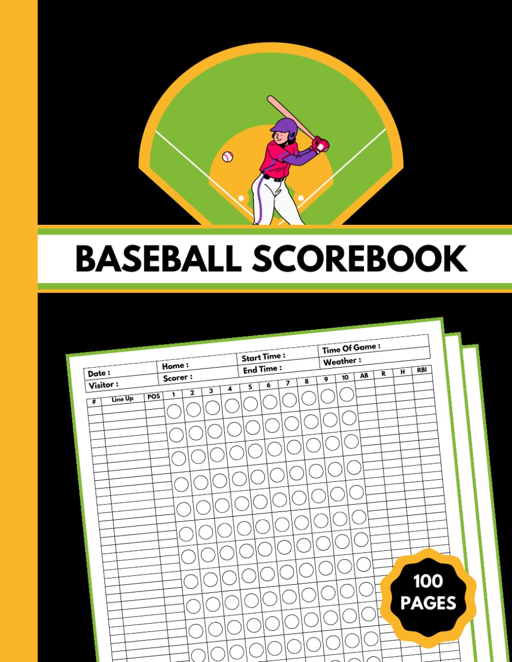 Baseball Scorebook: 8.5 X 11 Inch 100 Pages, Record Every Game With Precision, Score Journal For Baseball Coaches And Players baixar livro de graça