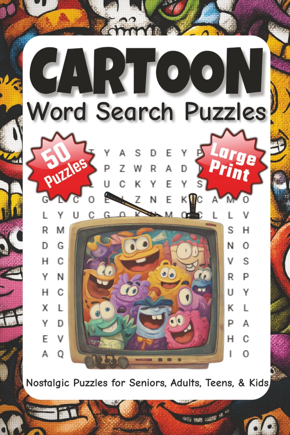 Cartoon Word Search Large Print Puzzle Book for Adults, Seniors & Teens: 50 Classic TV Favorites – Nostalgic Fun for All Ages | 6x9 baixar livro de graça