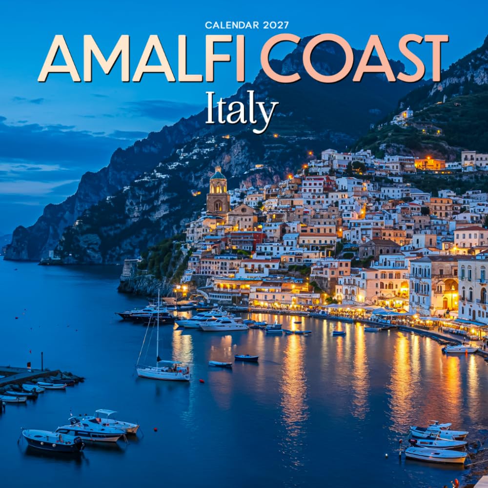 Amalfi Coast Calendar 2027: Italian Coastline and Seaside Views