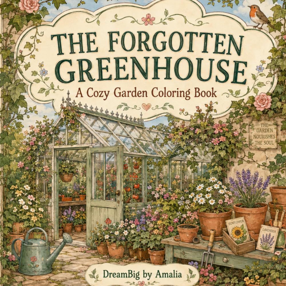 The Forgotten Greenhouse: A Cozy Garden Coloring Book baixar livro de graça