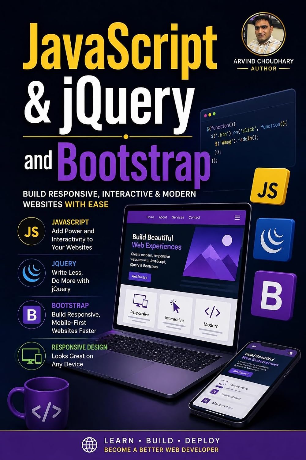 ler totalmente Javascript & Jquery and Bootstrap Programming: JavaScript & jQuery and Bootstrap Programming: A Practical Guide to Front-End Web Development, Responsive... and Real-World Projects (English Edition)