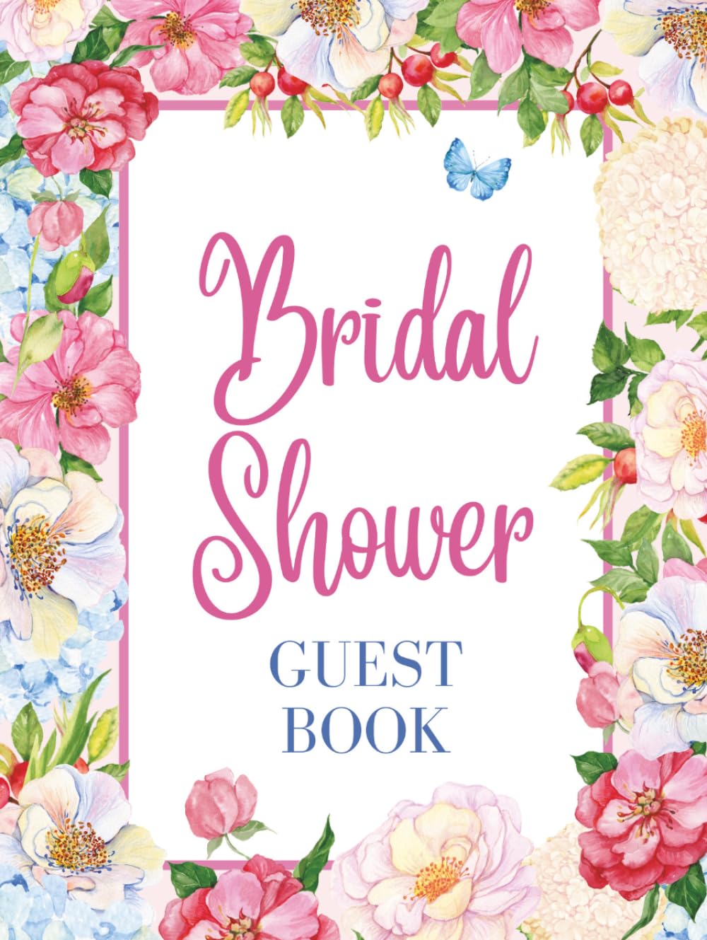 capítulo por capítulo baixar Bridal Shower Guest Book: Cute Colorful Pink & Blue Floral Hardcover Memory Keepsake Journal for Guests to Sign In and Record Marriage Advice, Wedding... & Photo Pages to Celebrate New Bride to Be