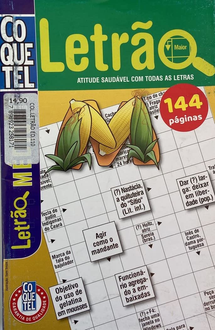 Palavras Cruzadas Letrão 110 Médio - 3 em 1 - Coquetel