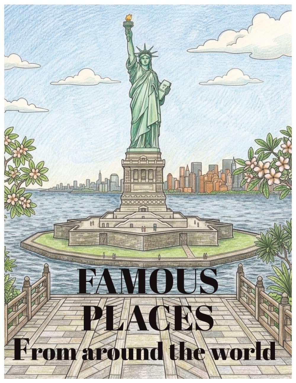 capítulo por capítulo baixar Places Coloring Book, for Adults and Teens, relaxation and stress relief designs: Famous Places, landscapes and buildings.