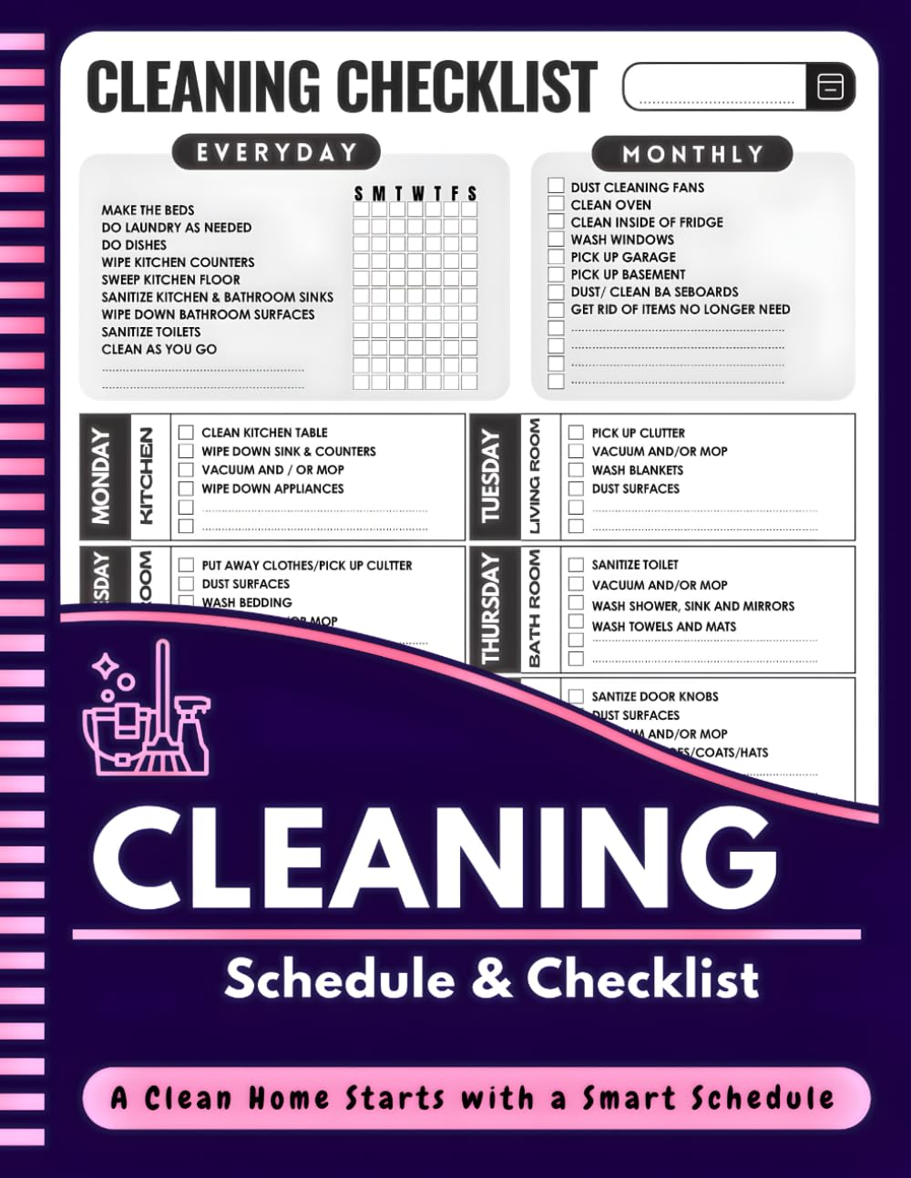 capítulo por capítulo baixar Cleaning Checklist: Daily, Weekly & Monthly Chore Tracker for Home Maintenance