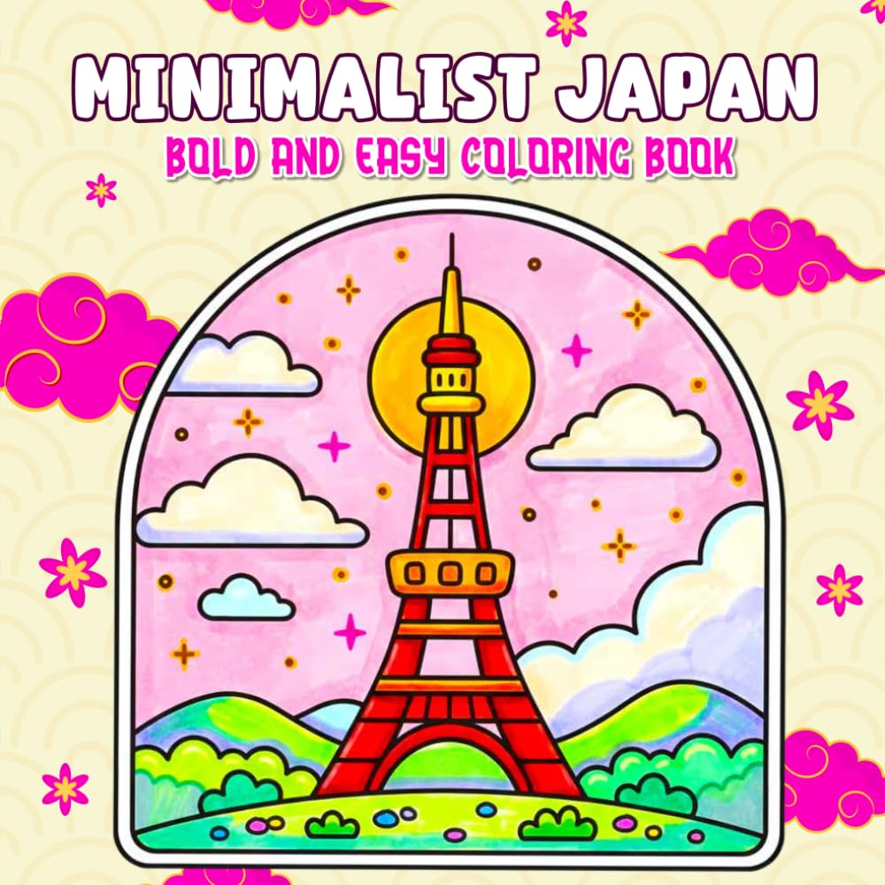 ler totalmente Minimalist Japan, Bold and Easy Coloring Book: A Calm Collection of Bold, Easy-to-Color Japanese Landscapes, Temples, and Cultural Symbols Designed... Escape (Bold and Easy Coloring Collection)