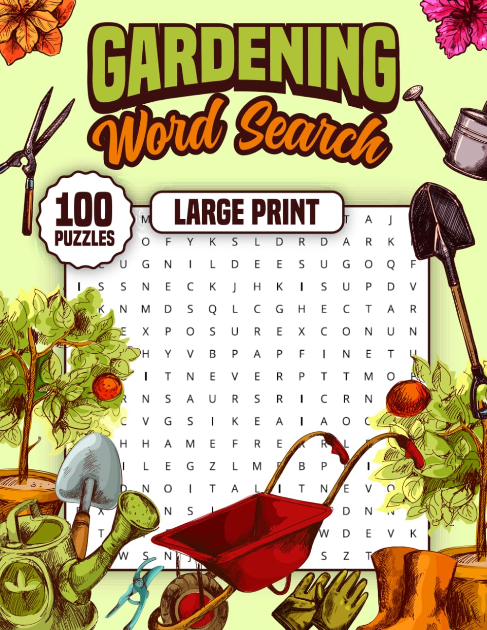 ler totalmente Gardening Word Search Large Print: Puzzle Book for Adults, Teens and Seniors with 100 Garden themed Puzzles and 1500 Words to Find || Solutions at the End