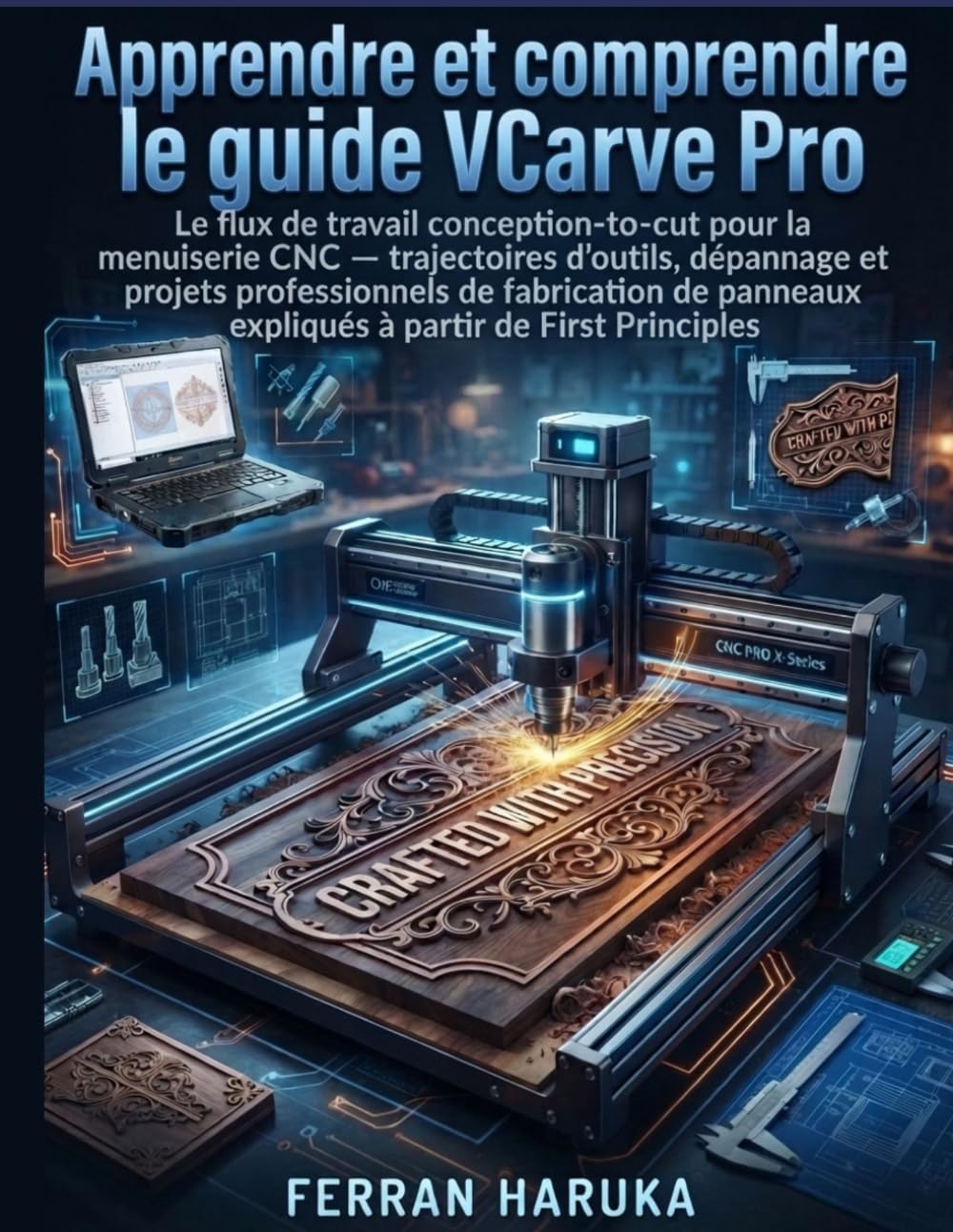 ler totalmente Apprendre Et Comprendre Le Guide Vcarve Pro: Le flux de travail conception-to-cut pour la menuiserie CNC - parcours d'outils, résolution de problèmes... de panneaux expliqués dès le début