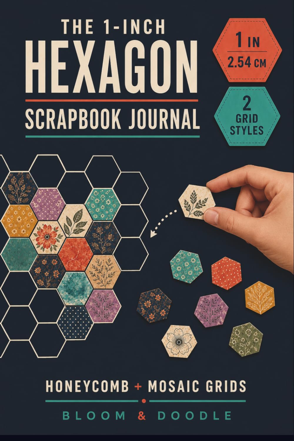 The 1-Inch Hexagon Scrapbook Journal: Honeycomb and Mosaic Grid Pages for Paper Punch Art, Junk Journaling and Paper Ephemera baixar o livro de graça