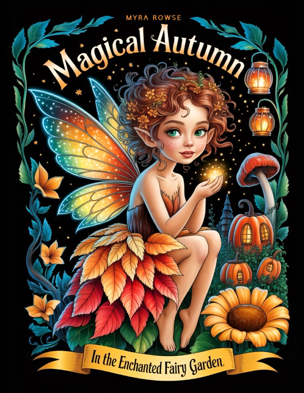 Magical Autumn in the Enchanted Fairy Garden: A Whimsical Fall Coloring Book with Cute Autumn Fairies, Pumpkin Houses, and Cozy Garden Scenes on Black and White Backgrounds baixar o livro de graça