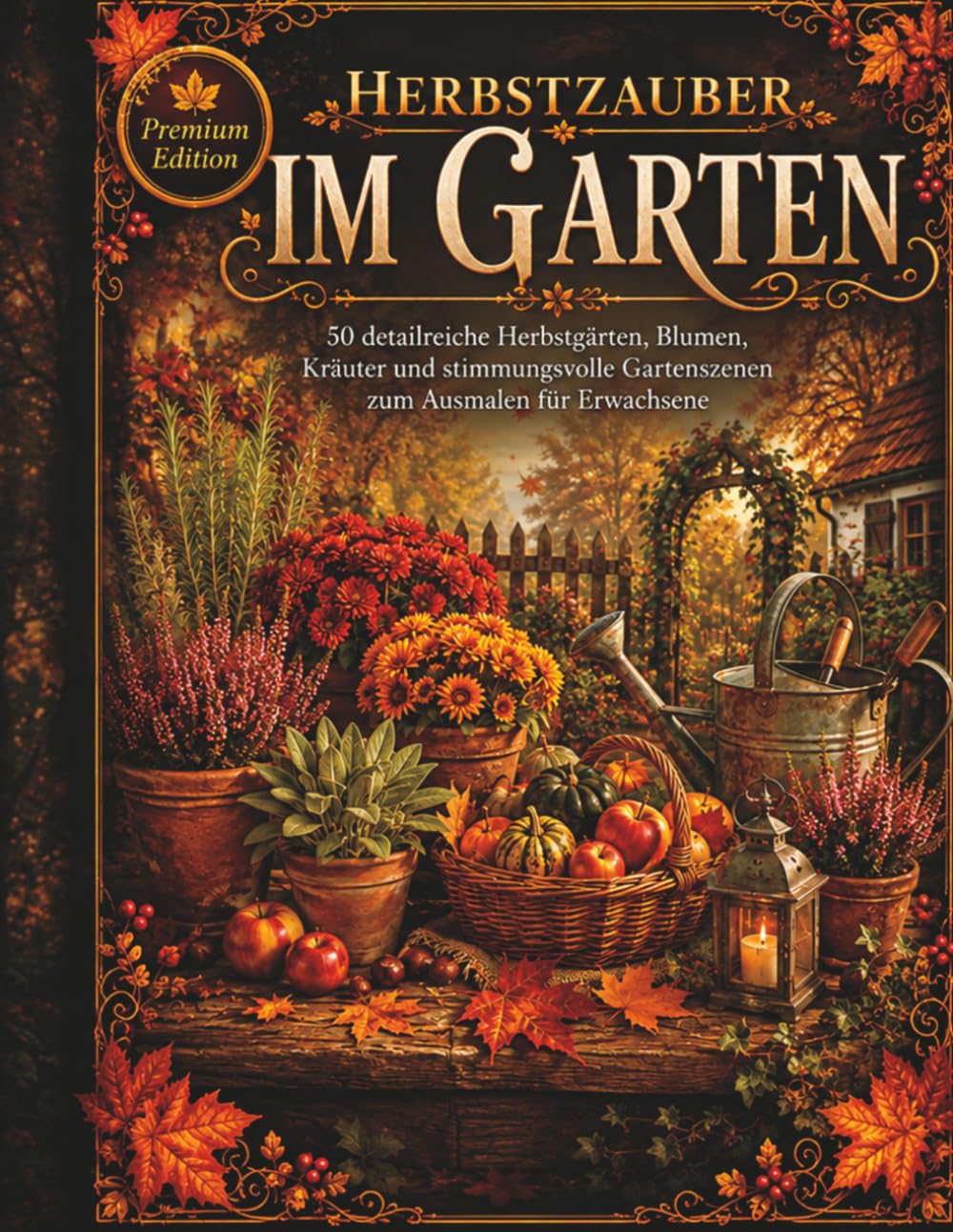 capítulo por capítulo baixar Herbstzauber im Garten: 50 detailreiche Herbstgärten, Blumen, Kräuter und stimmungsvolle Gartenszenen zum Ausmalen für Erwachsene – Entspannung, Kreativität und Natur genießen. (German Edition)