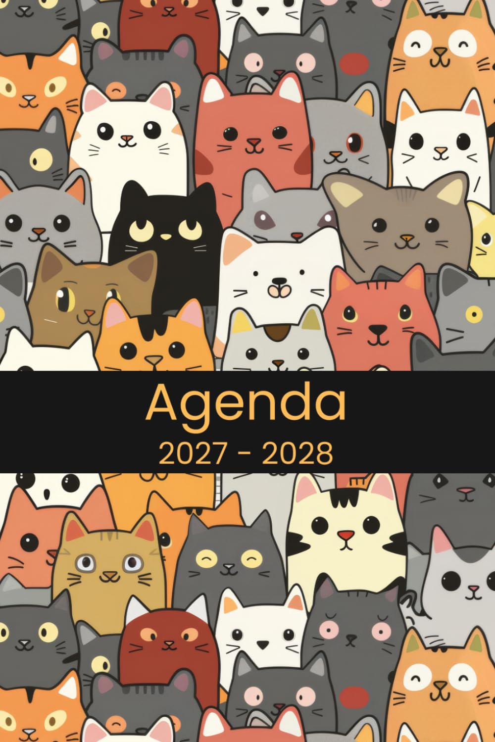 Agenda 2027-2028: Idée de cadeau pour amoureux des chats, vétérinaire, d'amant de chat, Planificateur organisateur mensuel et semainier (French Edition) baixar o livro de graça