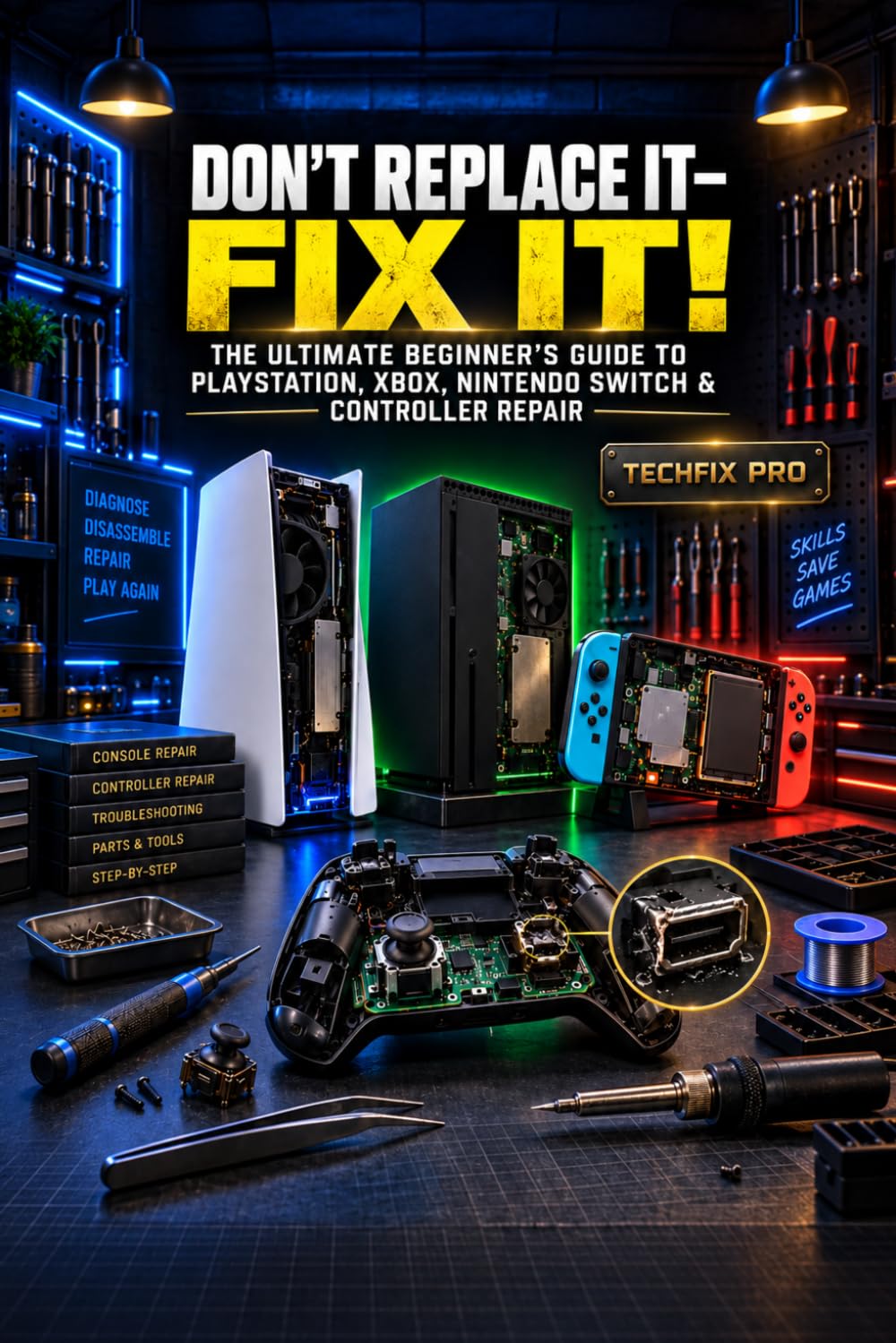 DON'T REPLACE IT—FIX IT!: The Ultimate Beginner's Guide to PlayStation, Xbox, Nintendo Switch & Controller Repair (TechFix Pro Series) baixar livro de graça
