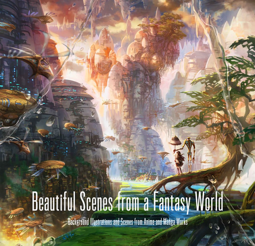 ler totalmente Beautiful Scenes from a Fantasy World: Background Illustrations and Scenes from Anime and Manga Works