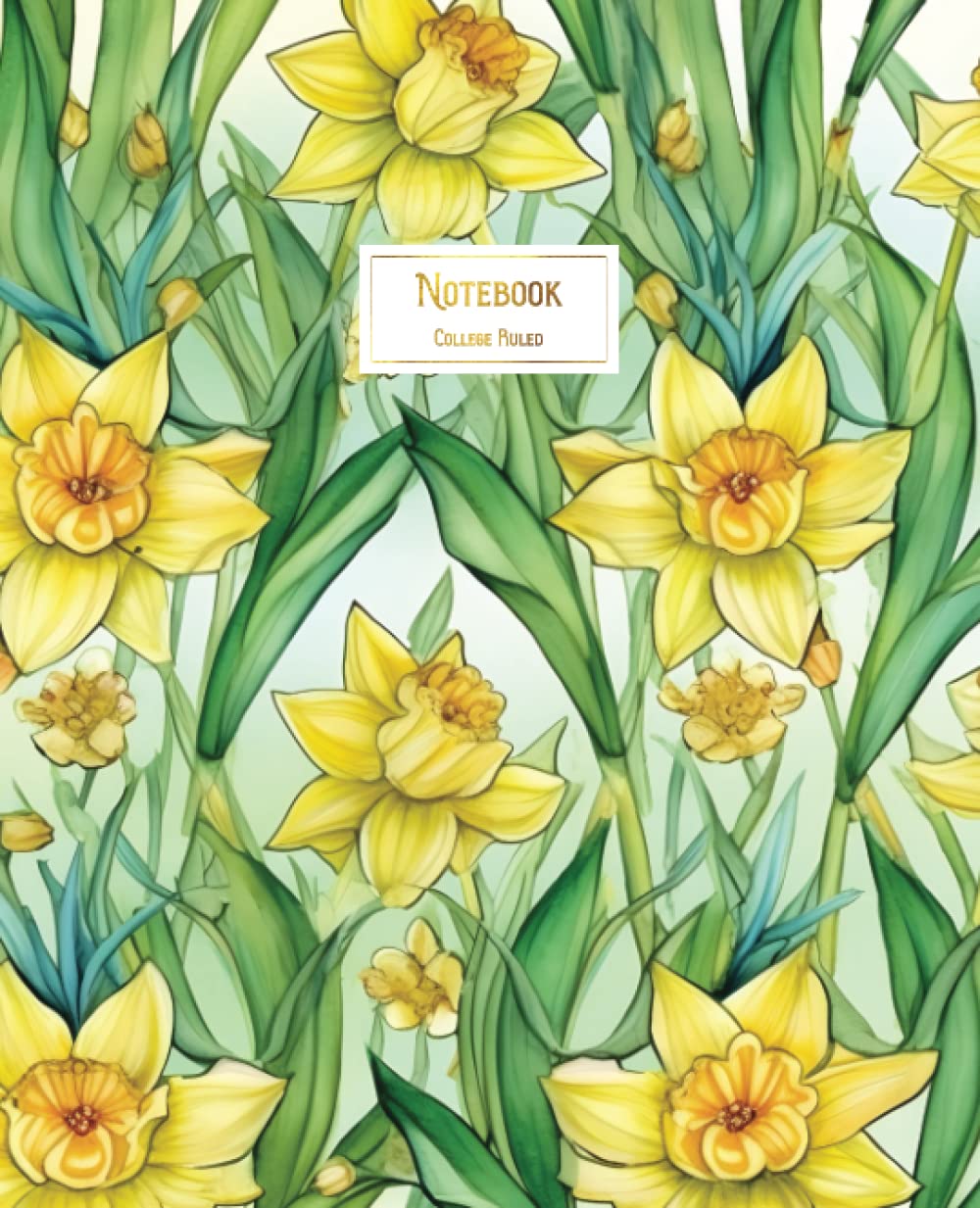 Notebook College Ruled Daffodils: Watercolor Floral Botanical Illustration. Floral composition notebook/flower notebook - floral journal | Vintage... for Grandma | Wide Lined 7.25 x 9.25 (A5) baixar o livro de graça