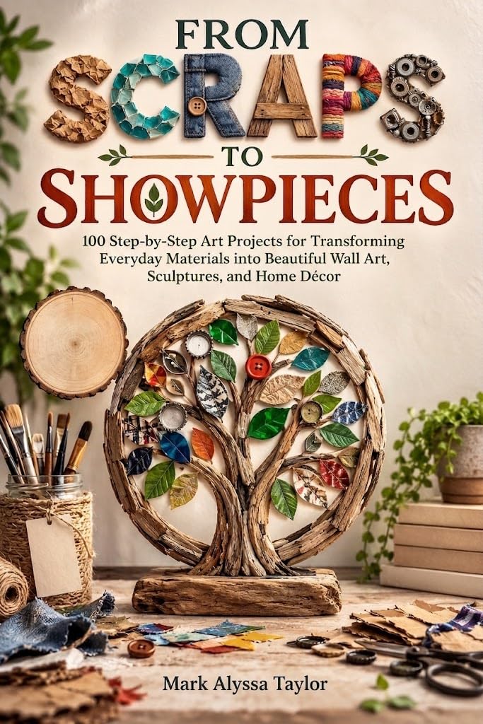 FROM SCRAPS TO SHOWPIECES: 100 Step-by-Step Art Projects for Transforming Everyday Materials into Beautiful Wall Art, Sculptures, and Home Décor (English Edition) baixar livro de graça