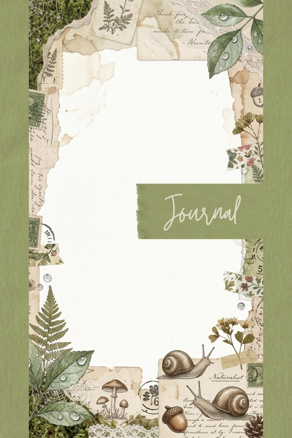 Vintage Forest Finds Junk Journal Pages - 6x9 Aesthetic Stationery Paper - 100 Decorative Writing Sheets with Woodland Moss, Morning Dew Drops, Forest... and Shabby Chic Snail Ephemera Textures baixar livro de graça