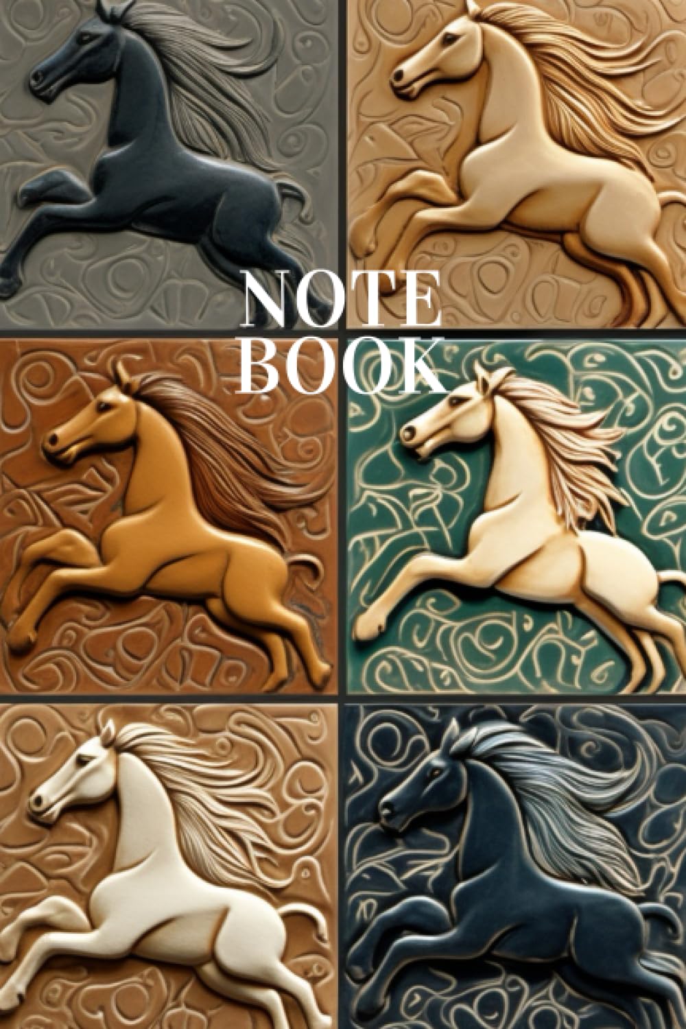 Notebook: Galloping Horses Blank Lined Notebook