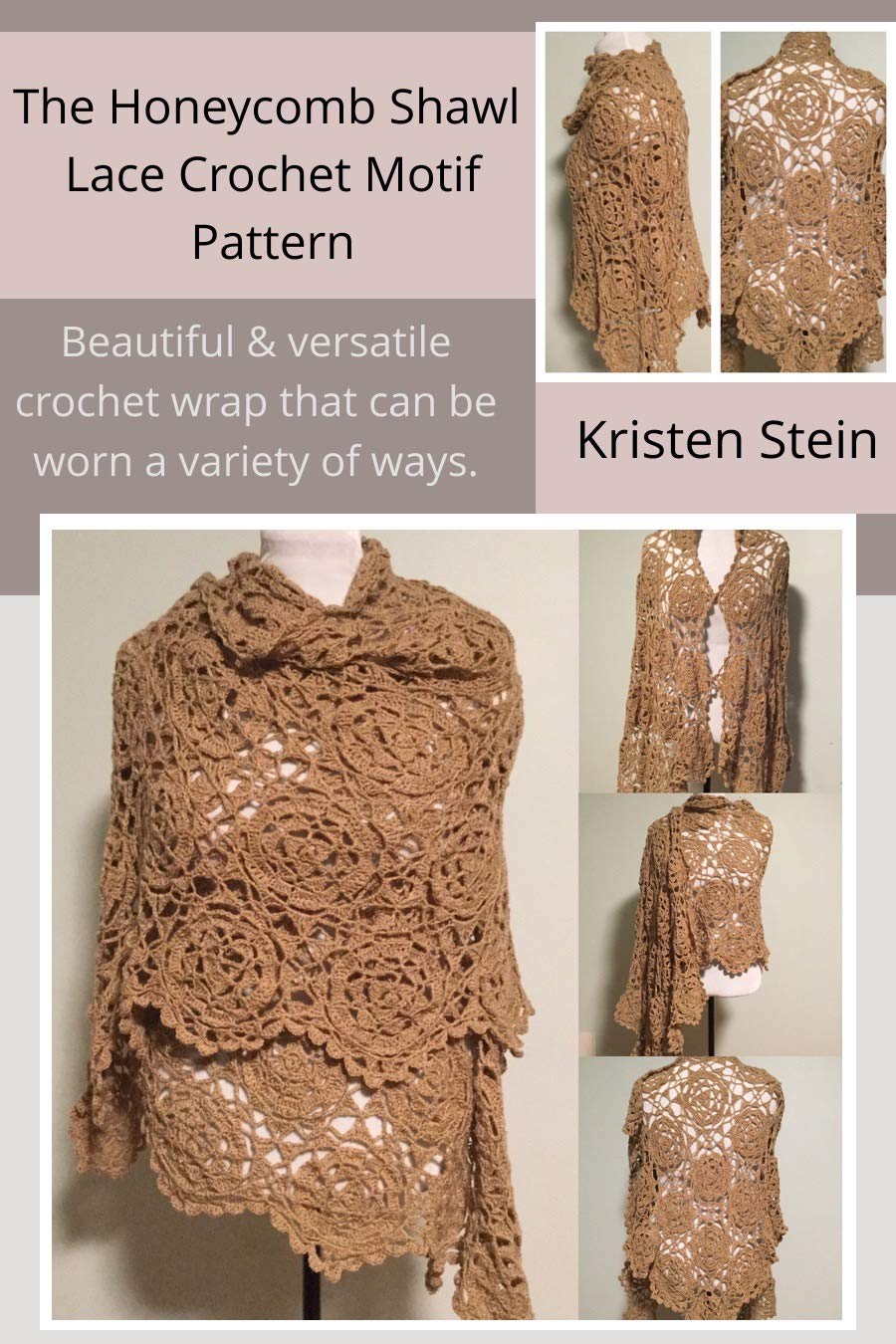 The Honeycomb Shawl Lace Crochet Motif Pattern: Beautiful & versatile crochet wrap that can be worn a variety of ways. (English Edition) baixar livro de graça