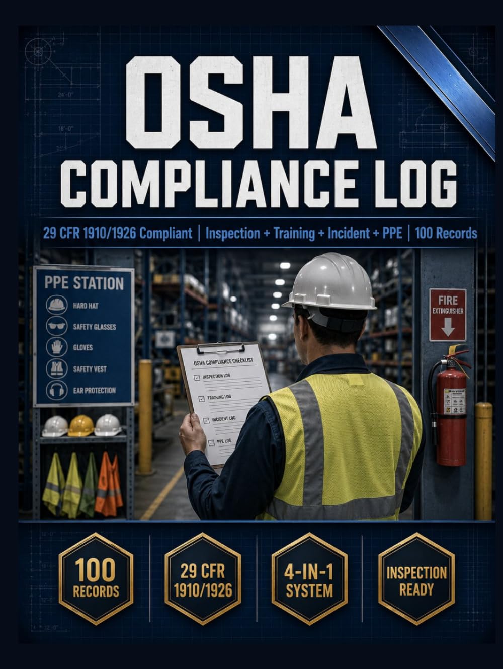 OSHA Compliance Log: 4-in-1 System | Inspection, Training, Incident & PPE Records | 29 CFR 1910 & 1926 Documentation baixar o livro de graça