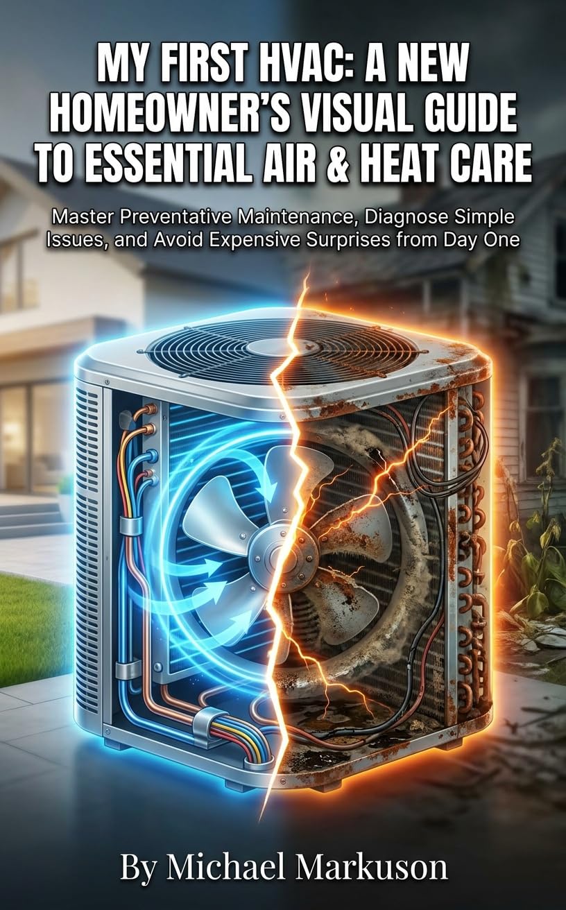 ler totalmente My First HVAC: A New Homeowner's Visual Guide to Essential Air & Heat Care: Master Preventative Maintenance, Diagnose Simple Issues, and Avoid Expensive Surprises from Day One (English Edition)