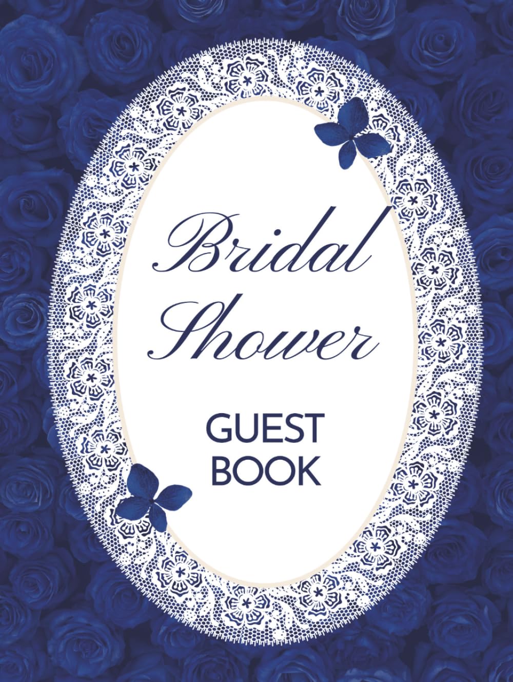 Bridal Shower Guest Book: Elegant Blue Floral Rose Hardcover Memory Keepsake Journal for Guests to Sign In and Record Marriage Advice, Wedding Wishes,... & Photo Pages to Celebrate New Bride to Be baixar o livro de graça