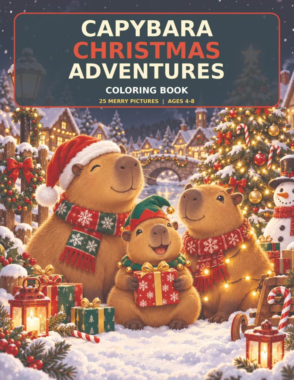 ler totalmente Capybara Christmas Adventures Coloring Book