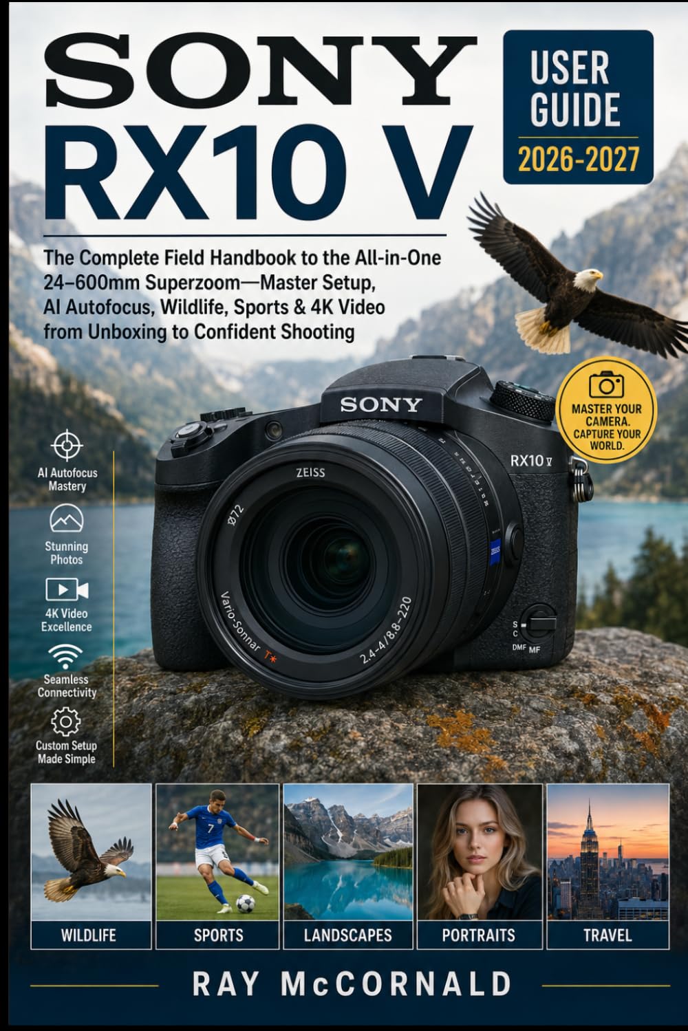 ler totalmente Sony Rx10 V User Guide 2026-2027: The Complete Field Handbook to the All-in-One 24-600mm Superzoom-Master Setup, AI Autofocus, Wildlife, Sports & 4K Video from Unboxing to Confident Shooting