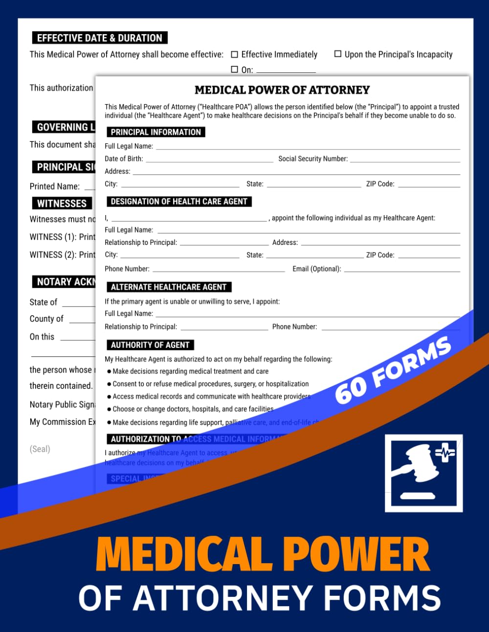 Medical Power of Attorney Forms: Healthcare POA Book for Individuals & Families | 60 Forms, 120 Single-Sided Pages baixar o livro de graça