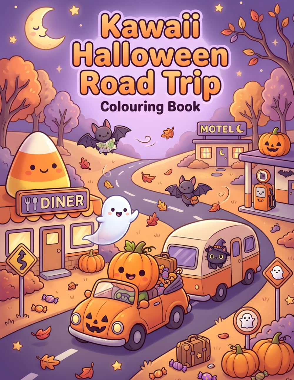 Kawaii Halloween Road Trip Colouring Book baixar o livro de graça