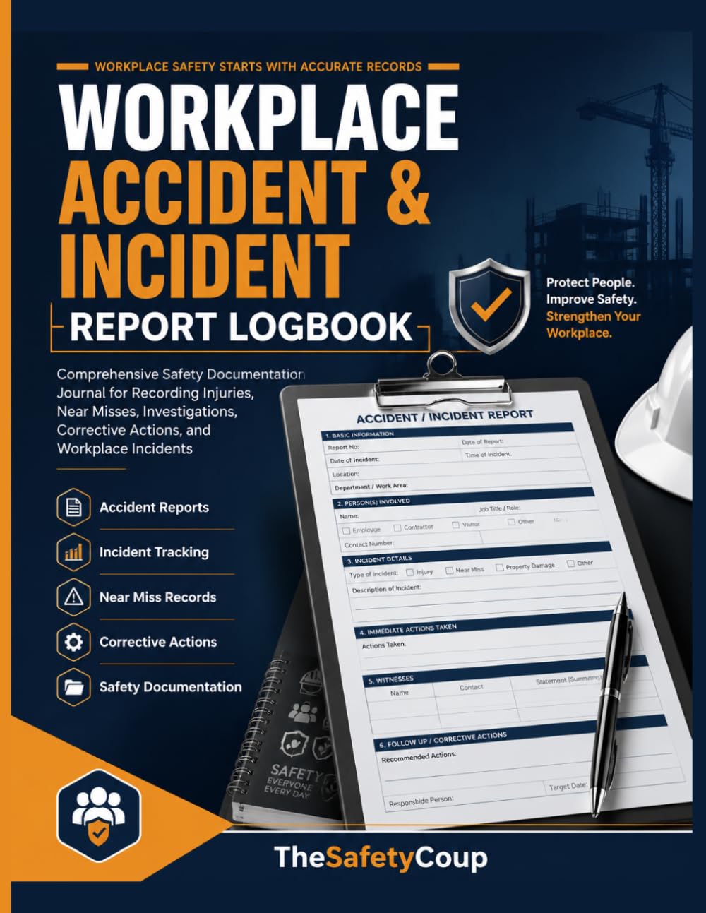 WORKPLACE ACCIDENT & INCIDENT REPORT LOGBOOK: Comprehensive Documentation Journal for Recording Injuries, Near Misses, Investigations, Corrective Actions, and Workplace Safety Improvements baixar o livro de graça