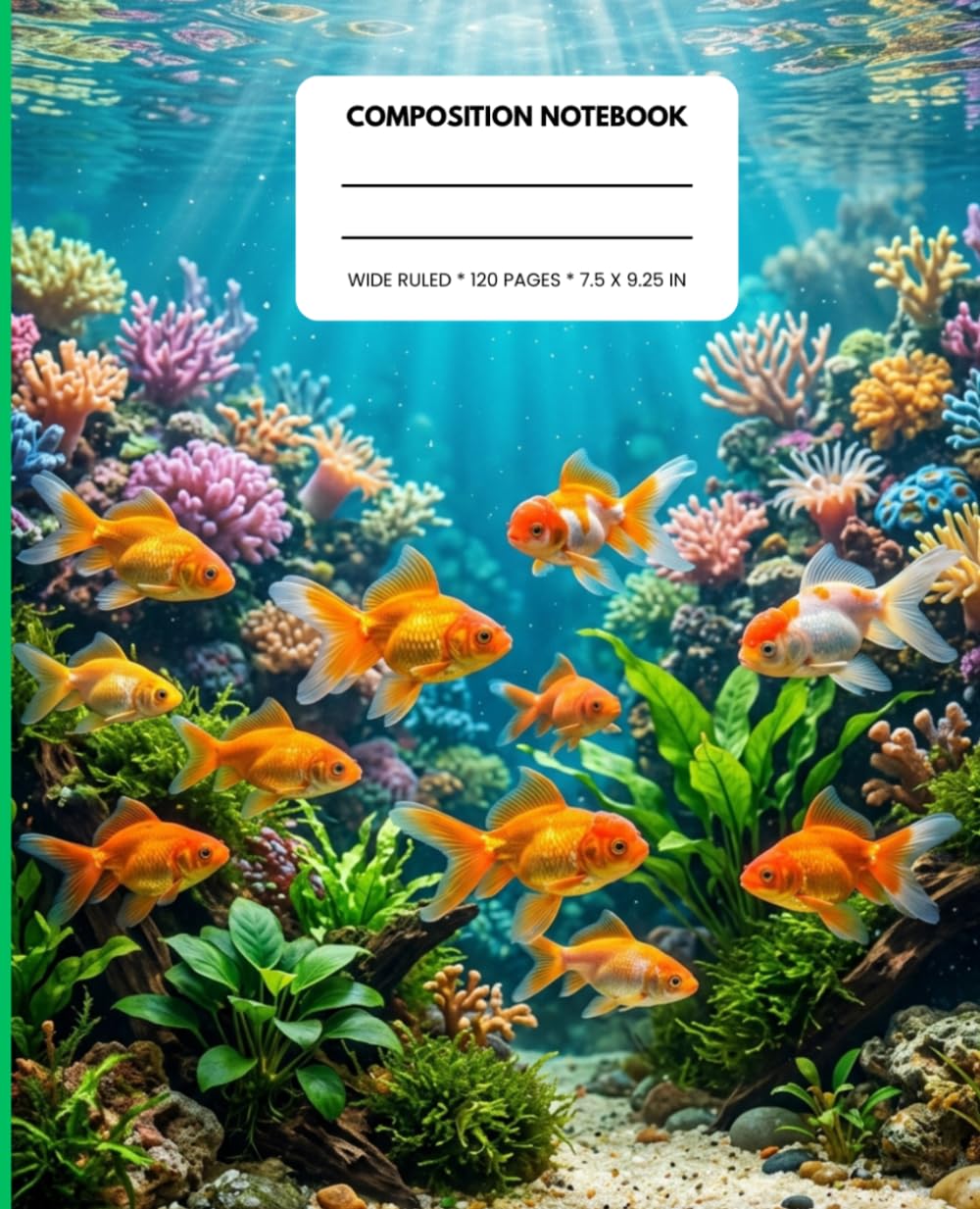 Goldfish Coral Reef Composition Notebook: Wide Ruled Journal, 120 Pages, 7.5 x 9.25 in, Vibrant Orange Fish and Underwater Sea Garden Cover Design for School, Kids, and Marine Nature Lovers baixar o livro de graça