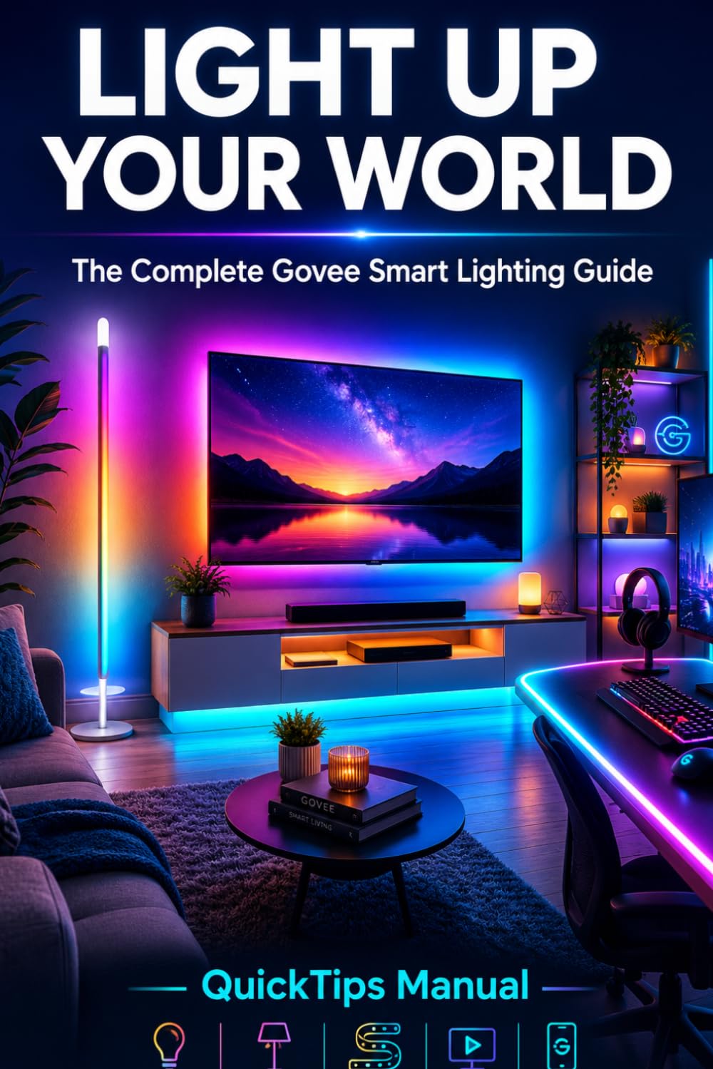 capítulo por capítulo baixar Light Up Your World: The Complete Govee Smart Lighting Guide: Floor Lamp 2, TV Backlight T2, Permanent Outdoor Lights, Neon Rope Lights, LED Strips,... Google Home, and Matter for First-Time Users