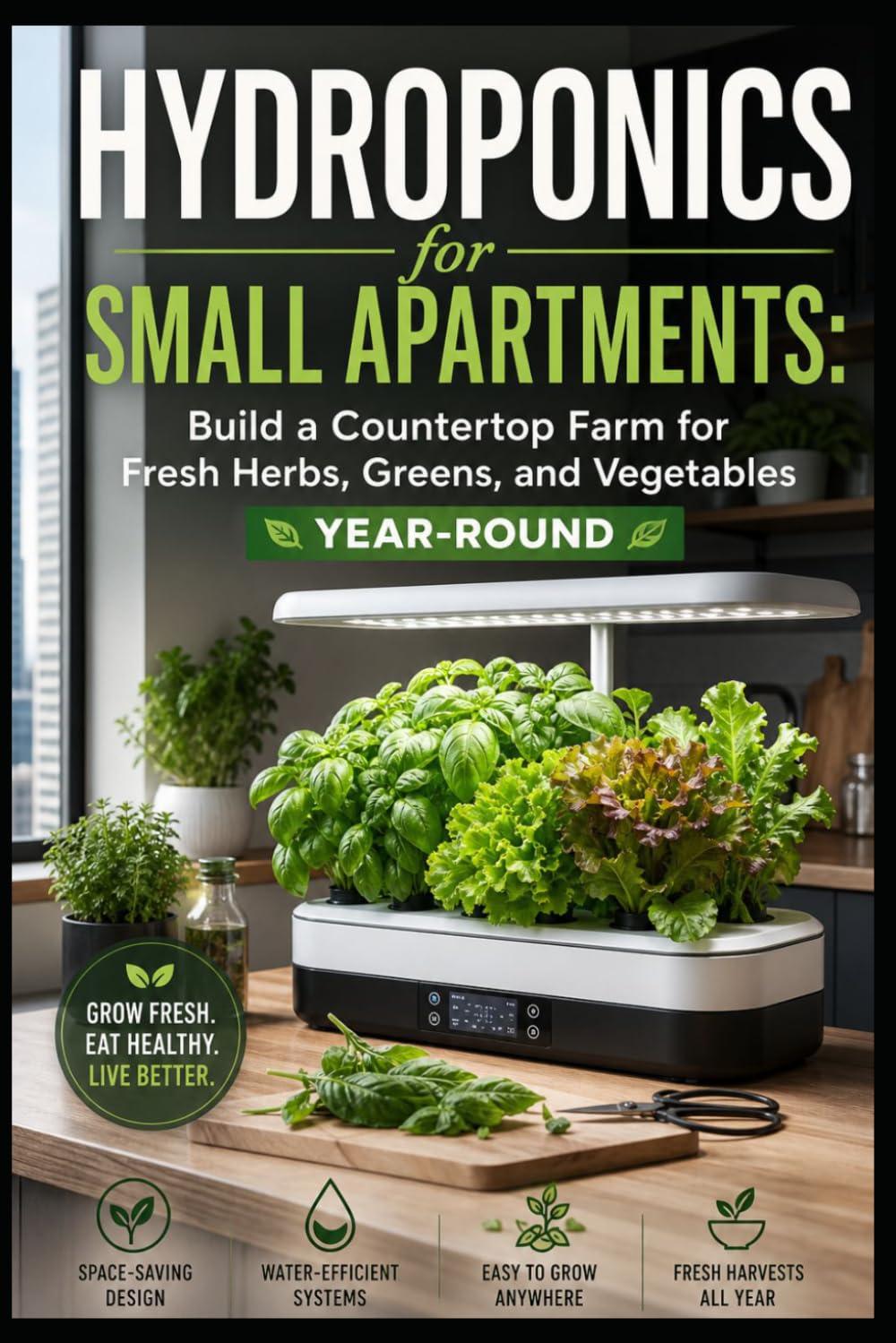 Hydroponics for Small Apartments: Build a Countertop Farm for Fresh Herbs, Greens, and Vegetables Year-Round baixar o livro de graça