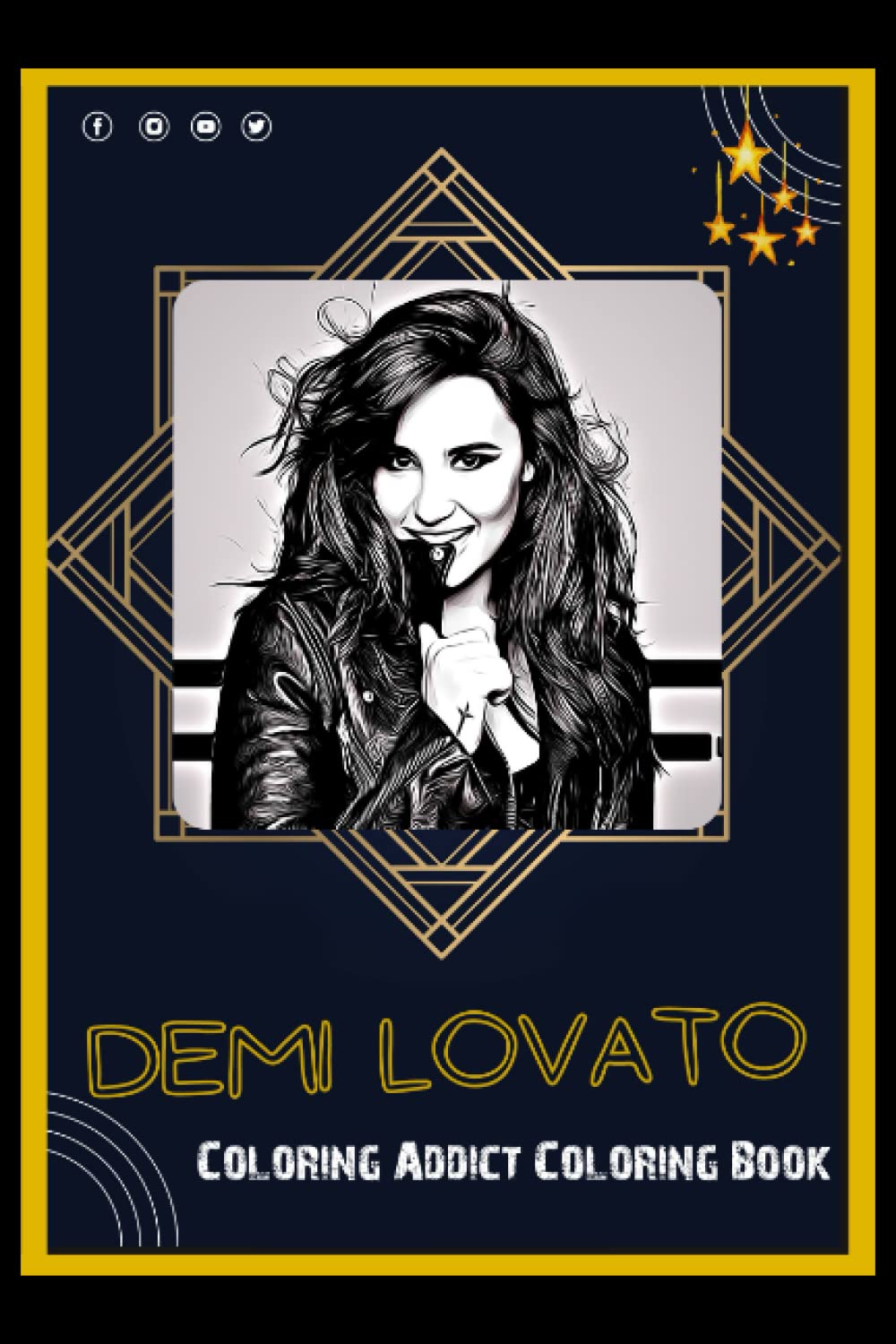 ler totalmente Coloring Addict Coloring Book: Demi Lovato Illustrations To Manage Anxiety