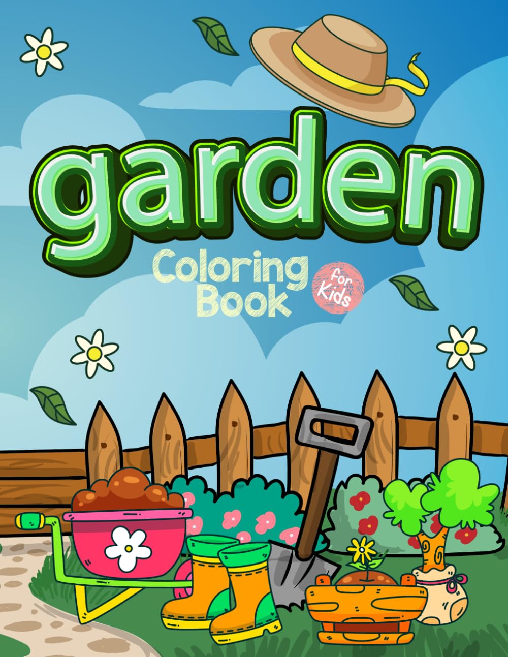 capítulo por capítulo baixar garden coloring book for kids: Easy Nature & Cute Illustrations for Toddlers, Preschool Kids and Kindergarten
