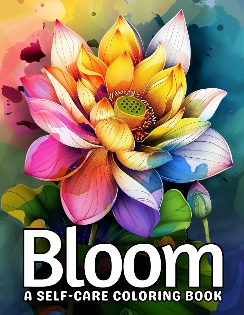 ler totalmente BLOOM A Self-Care Floral Coloring Book: Relieve Anxiety and Relax with 50+ Large Prints, Ideal for Adults, Teens and Seniors - Guess Flower Names and Unleash Your Creativity!