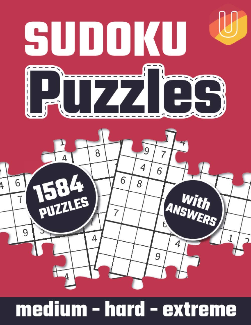 1584 Sudoku Puzzles Medium Hard Extreme: Large Print Puzzle Book With Solutions for Adults baixar livro de graça