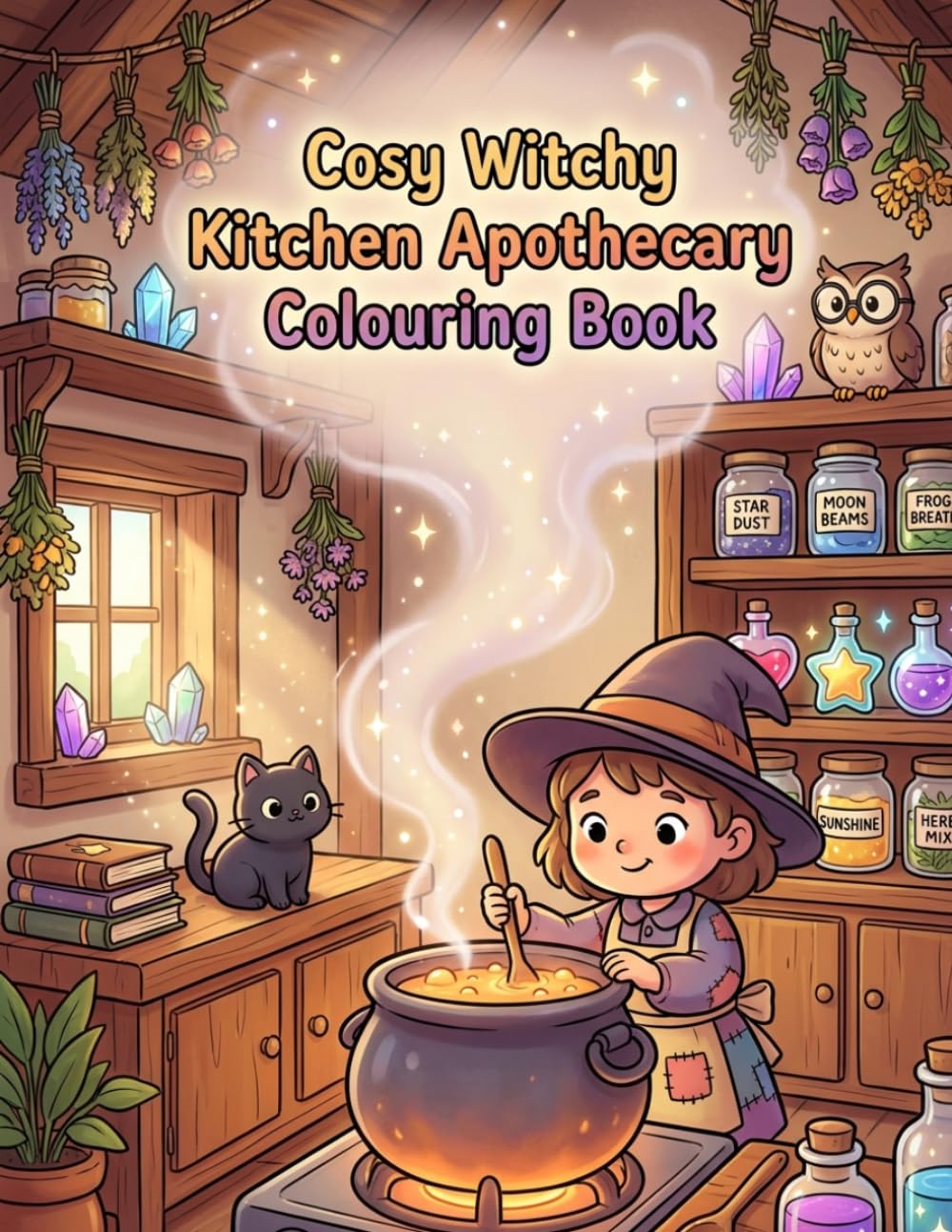 Cosy Witchy Kitchen Apothecary: Colouring Book