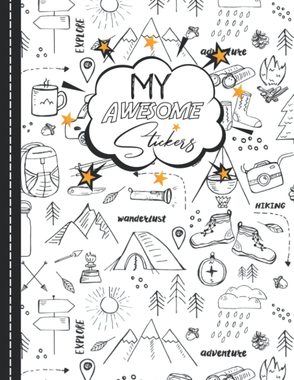 capítulo por capítulo baixar My Awesome Stickers: Blank Sticker Book My Lovely Hiking Stickers Journal 8.5x11 120 pages.