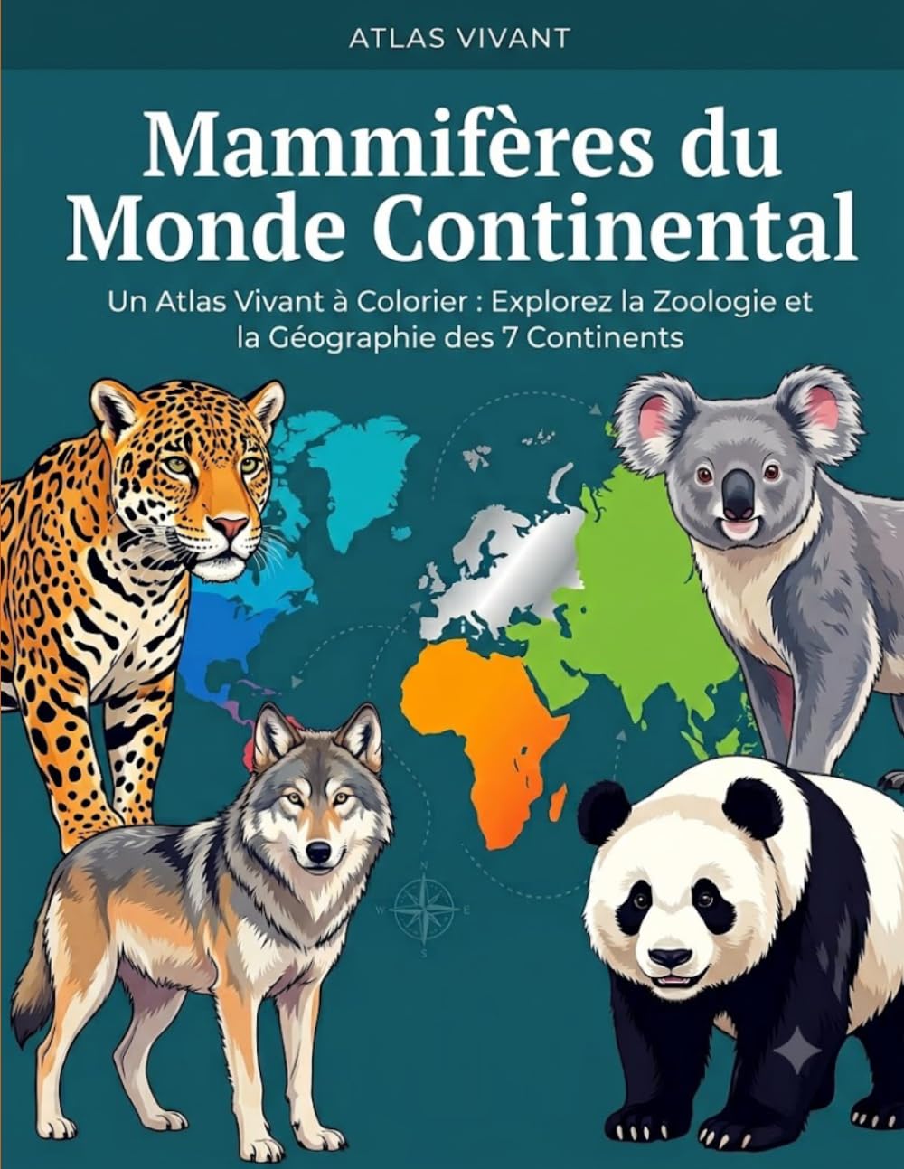 capítulo por capítulo baixar Mammifères du Monde Continental: Un Atlas Vivant à Colorier: Explorez la Zoologie et la Géographie des 7 Continents (French Edition)