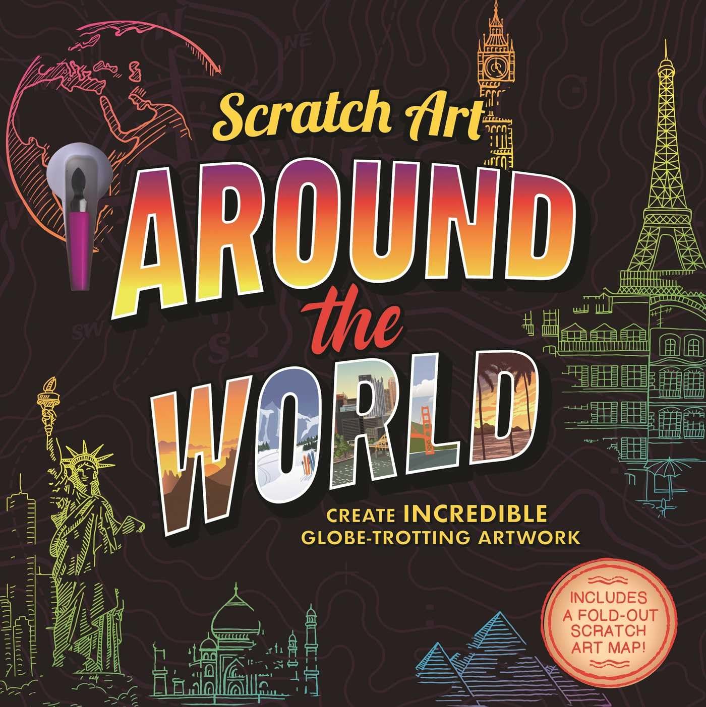 Scratch Art: Around the World-Adult Scratch Art Activity Book: Includes Scratch Pen and Fold-Out Scratch Art Map! baixar livro de graça
