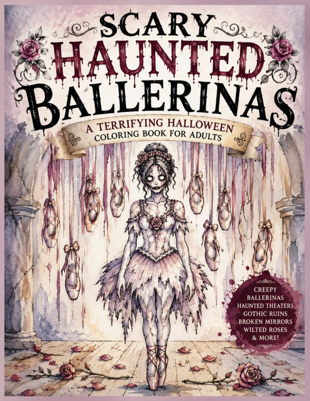 capítulo por capítulo baixar Scary Haunted Ballerinas A Terrifying Halloween Coloring Book for Adults: A Creepy Ballerina Halloween Horror Coloring Book for Adults / A Dark Gothic... & More Use watercolor or colored pencils)