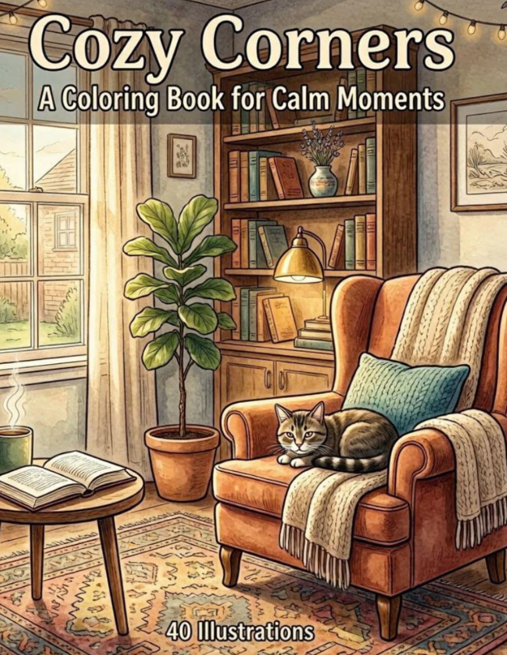 ler totalmente Cozy Corners: A coloring book for calm moments.