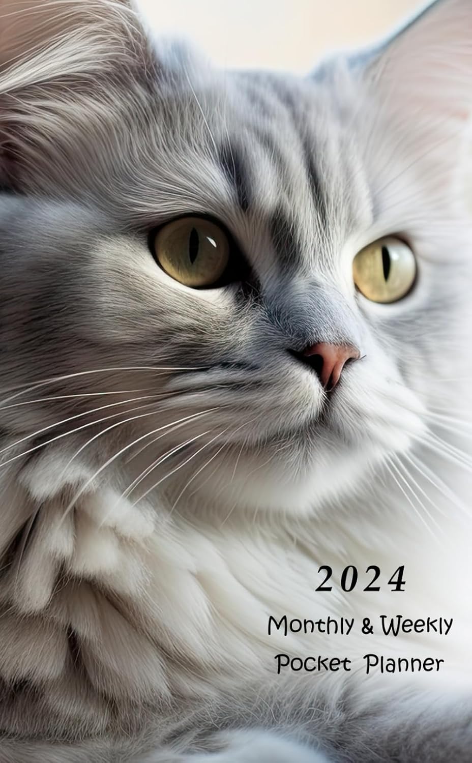 2024 Monthly & Weekly Pocket Planner: Small Size Calendar from January to December 2024 for Purse with Federal Holidays. Animal, Cat Cover. baixar livro de graça