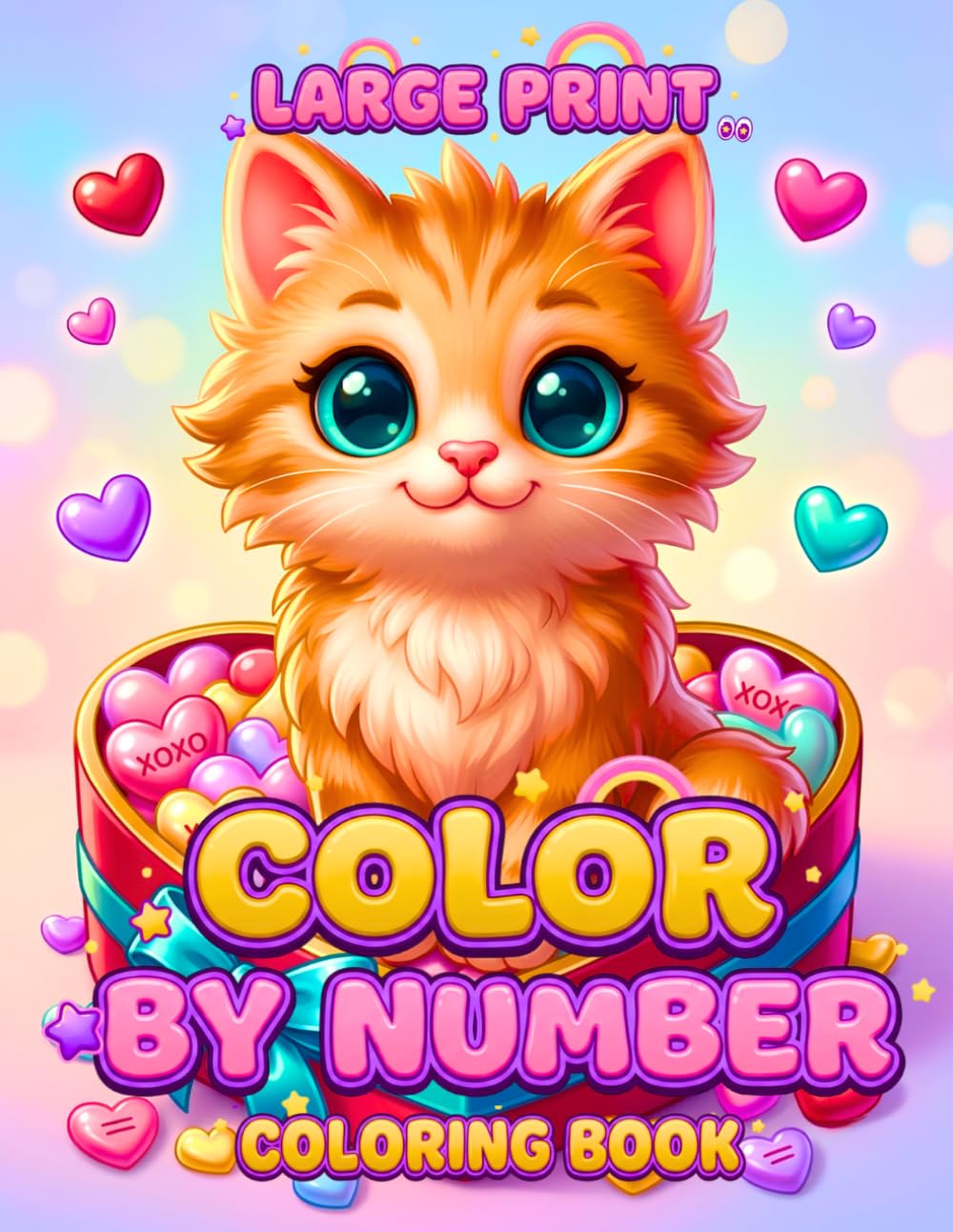 Large Print Color by Number Coloring Book: Fun and Relaxing Coloring Pages with Bunny, Unicorn, Lion, Elephant, Fish, Flowers, and Seasonal Designs baixar o livro de graça