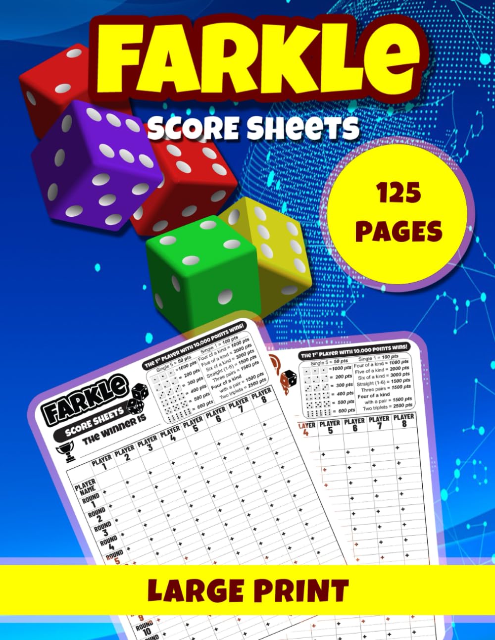 Farkle Score Sheets: Large Print Farkle Score Pads for Scorekeeping. baixar o livro de graça