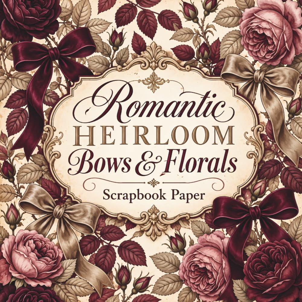 Romantic Heirloom Bows & Florals Scrapbook Paper: Vintage Coquette Roses, Ribbons, Toile & Feminine Floral Designs for Junk Journals, Scrapbooking, Collage & Paper Crafts baixar o livro de graça