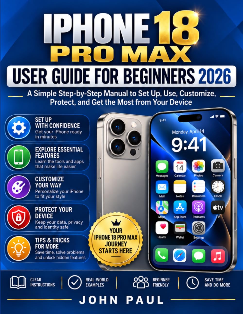 capítulo por capítulo baixar IPHONE 18 PRO MAX USER GUIDE FOR BEGINNERS 2026: A Simple Step-by-Step Manual to Set Up, Use, Customize, Protect, and Get the Most from Your Device